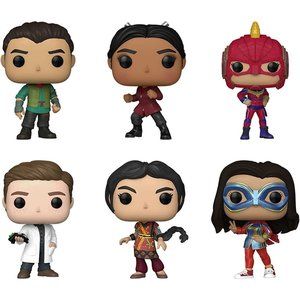 Funko Pop! Ms Marvel Set of 6 - Ms. Marvel, Aisha, Bruno, Kamala Khan, Najma...